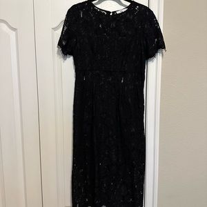 Black lace midi dress, size 8.
